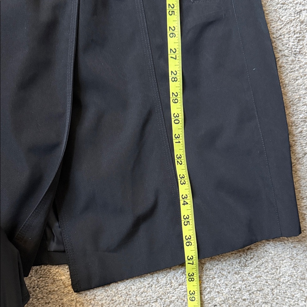 Anne Klein Trench Coat Lined Doube Breasted Belted Black Size S Classic - Picture 14 of 14